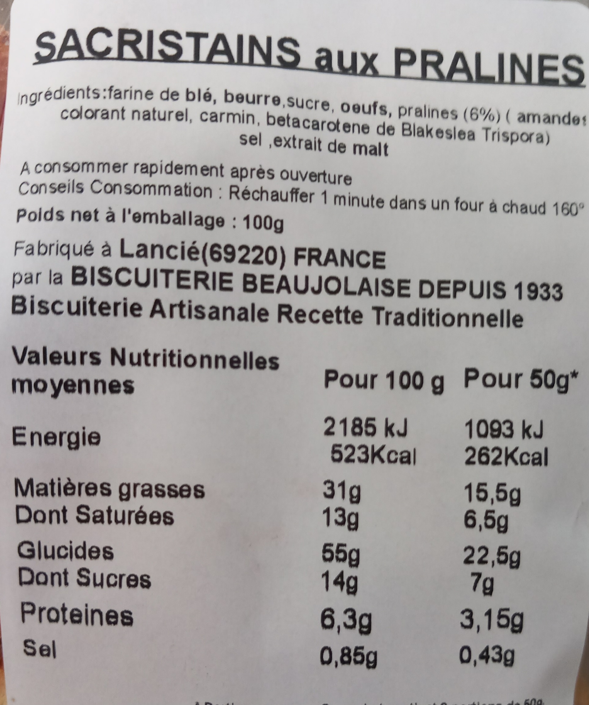 Sacristains à la Praline du Beaujolais – Image 5