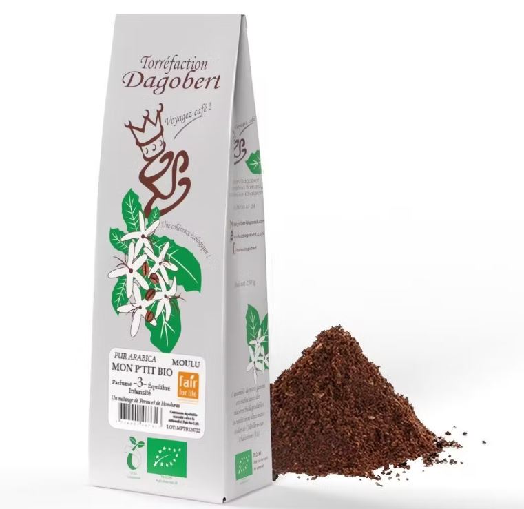 Cafés mélange MON P'TIT BIO bio et équitable Grain et moulu